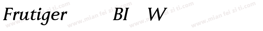 Frutiger 66 BI_W9字体转换